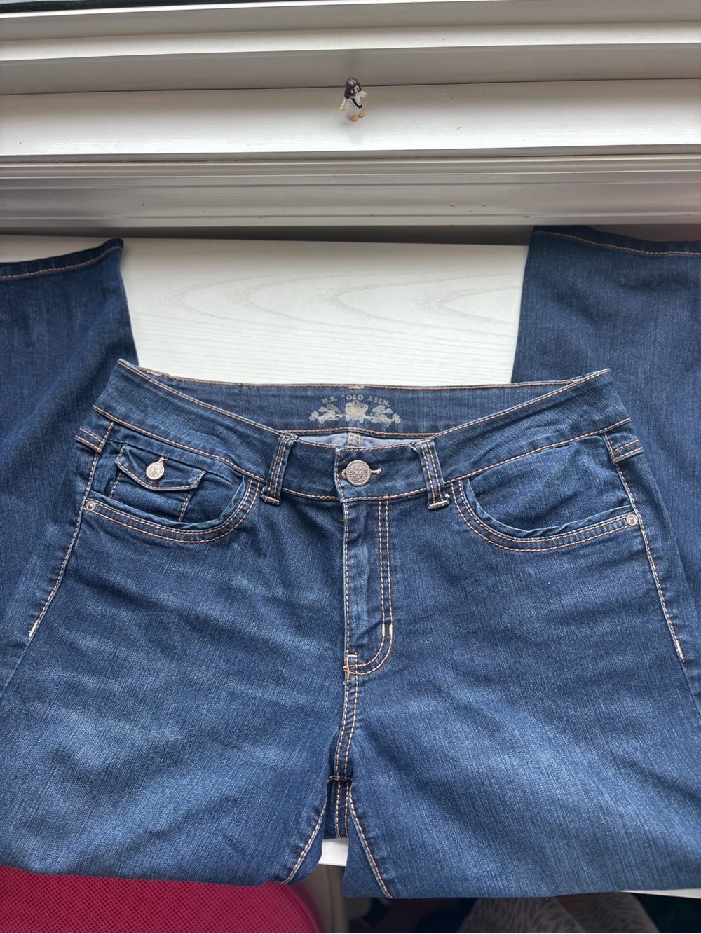 U.S. Polo Assn. Women's Straight Leg Dark Blue Jeans